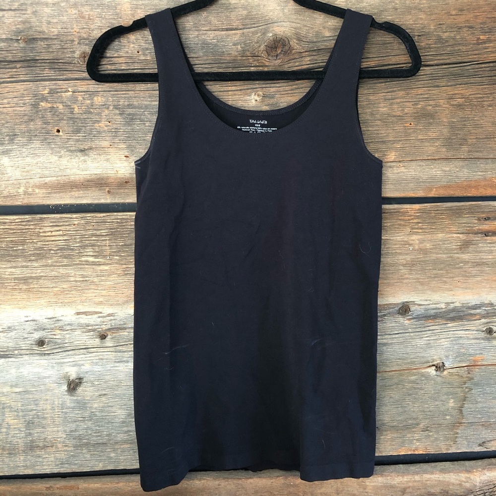 Tahari Black Stretchy Tank Top